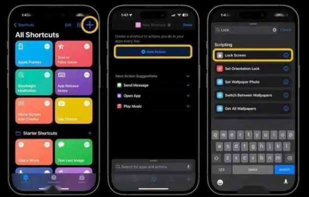 大成镇苹果14锁屏维修店分享iPhone14升级iOS16.4后如何创建锁屏快捷方式 